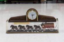 1960?s Budweiser Clydesdales Counter Top Clock