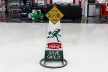 Coca-Cola School Zone Curb Sign