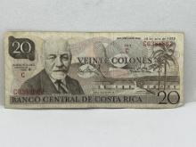 Banco Central De Costa Rica Veinte Colones