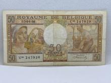 Royaume De Belgique 50 Francs Bill