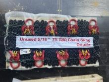 New! 5/16” 7ft G80 Chain Sling Double
