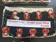 New! 5/16 7ft G80 Chain Sling Double