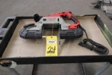 DEEP CUT AC/ DC BAND SAW, MILWAUKEE MDL. 6232-20, 11 amp, w/ extra blade