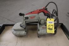 DEEP CUT AC/ DC BAND SAW, MILWAUKEE MDL. 6236N, 11", w/ extra blade