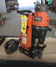 MAGNETIC BASE DRILL, SLUGGER MDL. JHM USA 5, 120 v., 11.7 amp motor, 2-3/8" dia. cap. x 3" depth