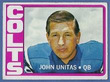 1972 Topps #165 John Unitas Baltimore Colts