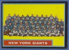 1962 Topps #114 New York Giants Team Card