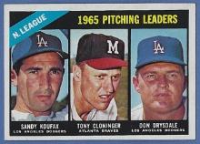 Nice 1966 Topps #223 Pitching Leaders Sandy Koufax Don Drysdale