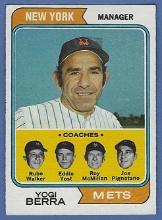 1974 Topps #179 Yogi Berra New York Mets