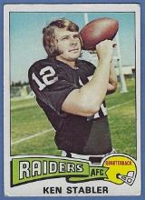 1975 Topps #380 Ken Stabler Oakland Raiders