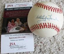 Whitey Ford Signed OAL Baseball JSA Authenticated New York Yankees
