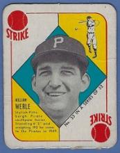 1951 Topps Red Back #33 Bill Werle Pittsburgh Pirates