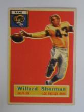 1956 TOPPS FOOTBALL #66 WILL SHERMAN ROOKIE CARD LOS ANGELES RAMS