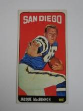 1965 TOPPS FOOTBALL #167 JACQUE MACKINNON TALL BOY SAN DIEGO CHARGERS VINTAGE