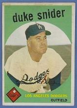 1959 Topps #20 Duke Snider Los Angeles Dodgers