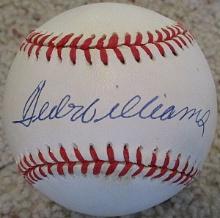 Ted Williams Signed OAL Baseball Boston Red Sox