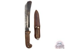 Vintage Case XX Survival Machete WWII Era and Case Fixed Blade with Jigged Bone