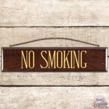 Texaco No Smoking Woodgrain SS Porcelain Sign