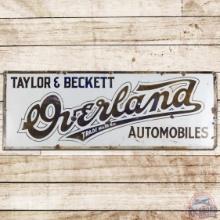 Early Taylor & Beckett Overland Automobiles SS Porcelain Sign