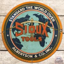 Sioux Tools Albertson & Co. Inc SS Tin Sign w/ Bow & Arrow
