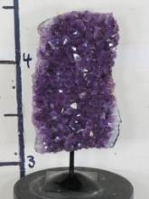 BIG 24.5lb Beautiful Deep Purple Amethyst Geode Crystal Cluster on Custom Stand(removable) from Braz