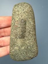 3 5/16" Hardstone Celt, Polished, Found in Tolland, CT, Found in Connecticut