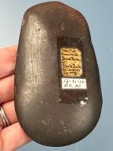 STUNNING 4" Polished Hematite Celt, Found on the Bruns Farm, at Black Jack, St. Charles, Missouri,