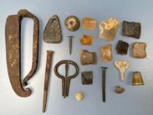 Lot of Misc. Trade Artifacts, Gun Flints, Some 1800s-1900s Material As Well, Found in Gloucester, NJ