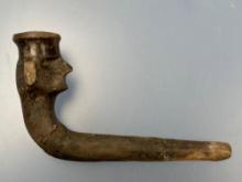 IMPRESSIVE 6" Susquehannock Face Pipe, Found on Washington Boro Site, Glen Henry, Restoration