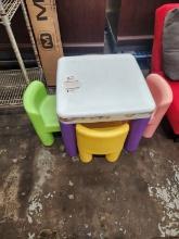 VINTAGE LITTLE TIKES FURNITURE TABLE WITH CHAIRS