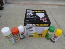 Central Pneumatic 1-1/2 gallon texture spray gun and miscellaneous spray paint