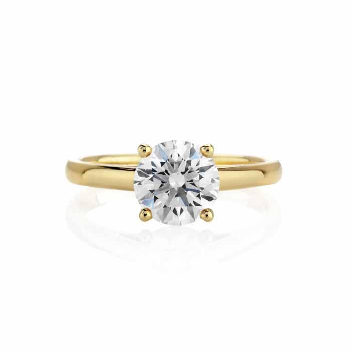 Certified 1.05 CTW Round Diamond Solitaire 14k Ring G/SI2