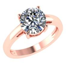 CERTIFIED 1.01 CTW F/SI2 ROUND (LAB GROWN Certified DIAMOND SOLITAIRE RING ) IN 14K YELLOW GOLD