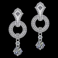 2.46 Ctw VS/SI1 Diamond 18K White Gold Earrings ALL DIAMOND ARE LAB GROWN