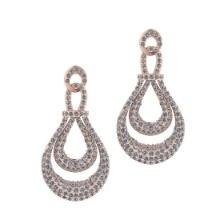 2.78 Ctw VS/SI1 Diamond 14K Rose Gold Earrings ALL DIAMOND ARE LAB GROWN