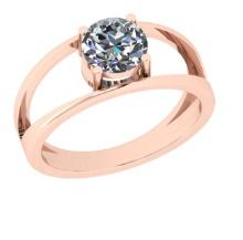 CERTIFIED 1.2 CTW G/VVS1 ROUND (LAB GROWN Certified DIAMOND SOLITAIRE RING ) IN 14K YELLOW GOLD