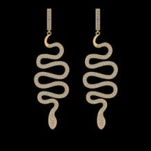 1.52 Ctw VS/SI1 Diamond 10K Yellow Gold Dangling Earrings