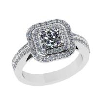 1.70 Ctw VS/SI1 Diamond 14K White Gold Engagement Ring (ALL DIAMOND ARE LAB GROWN )