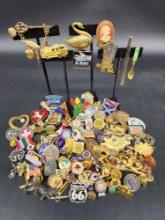 Large Collection of Brooches and Pins