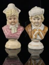 Pair of Dutch Busts Girl and Boy
