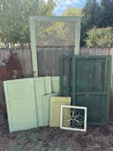 Green Farmhouse Ddoors and Screens