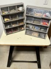 Hardware Cubbies & Hardware Assortment w/ work table