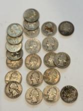 Lot of Washington Silver Quarter Coins