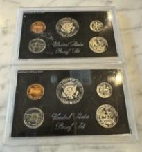 2 sets of 1972 United States Mint Silver Proof Coins