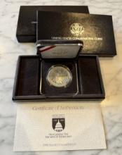 1989 SILVER DOLLAR PROOF UNITED STATES CONGRESSIONAL COINS - Certificate of Authenticity