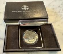 1989 SILVER DOLLAR PROOF UNITED STATES CONGRESSIONAL COINS - Certificate of Authenticity