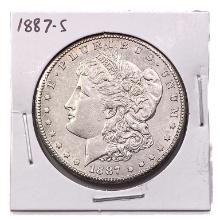1887-S Morgan Silver Dollar AU+