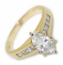 14k Gold Engagement Ring 1.40tdw Diamond Ring -