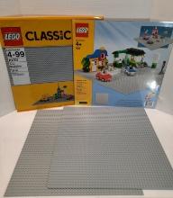 (4) LEGO Gray Baseplates