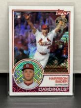 Harrison Bader 2018 Topps Chrome Silver Pack 1983 Design Mojo Refractor Rookie RC #31